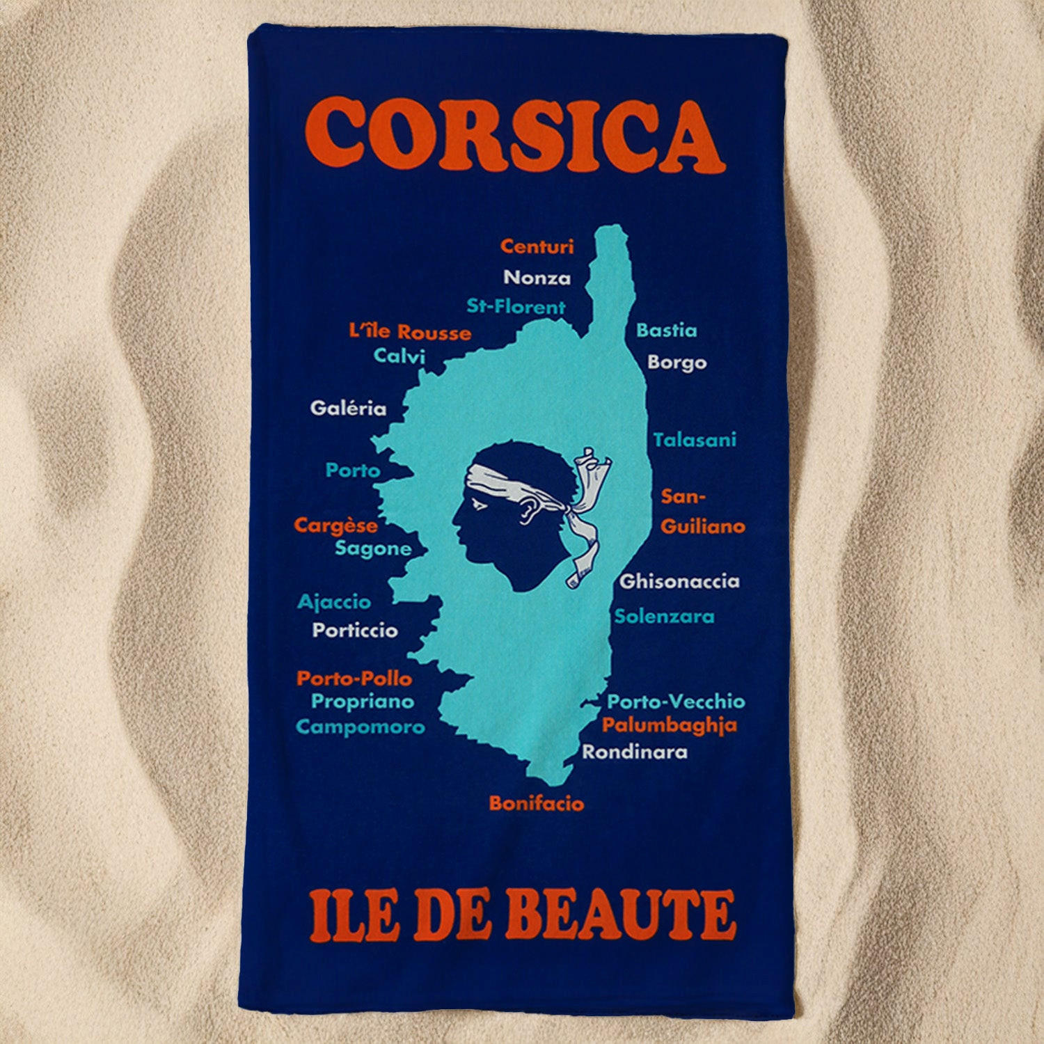STRANDTUCH Mikrofaser Blau 90x170 250g/m² - Insula - Blau, Textil (170/90cm) - LE COMPTOIR DE LA PLAGE
