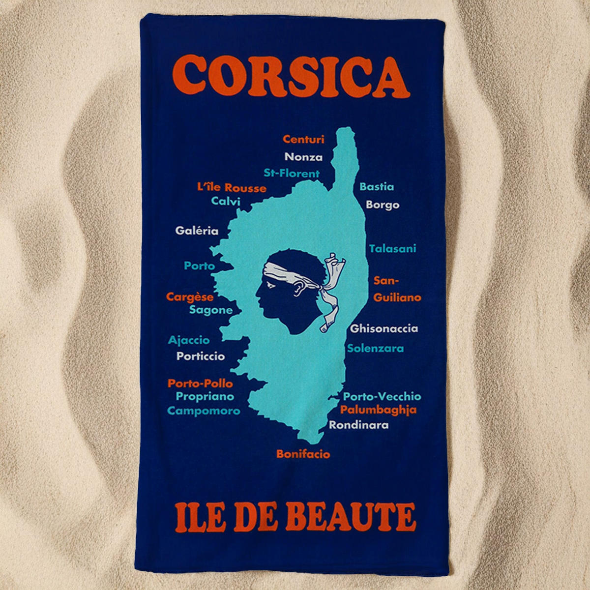 STRANDTUCH Mikrofaser Blau 90x170 250g/m² - Insula - Blau, Textil (170/90cm) - LE COMPTOIR DE LA PLAGE