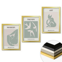 WANDBILDER 3er Set - 20x30 cm Goldrahmen - Matisse abstrakte Figuren - Goldfarben, Kunststoff (20/30cm) - ArtPrintCave