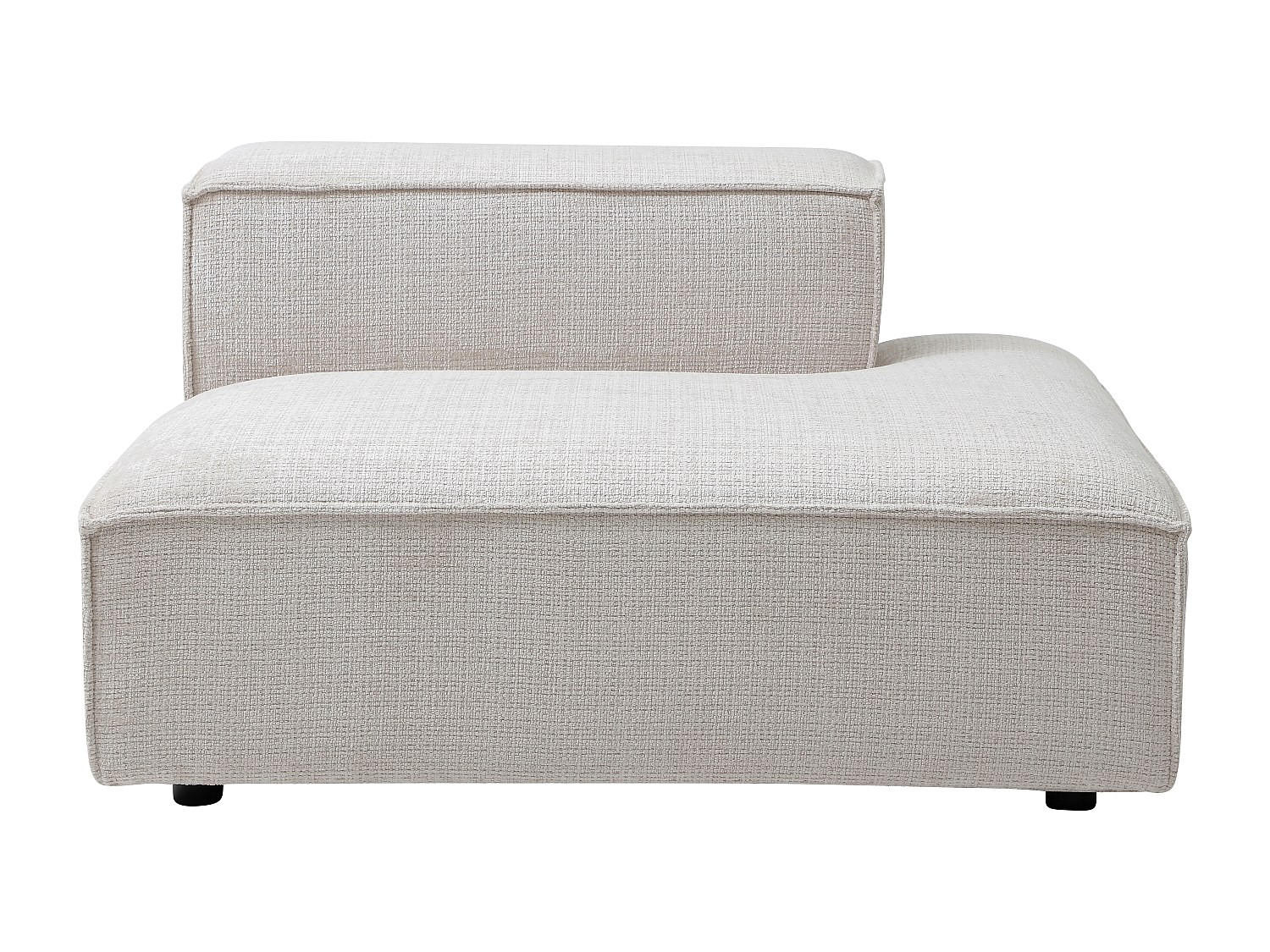 RECAMIERE ohne Schlaffunktion - 1 Person - stoff - beige Ruzolo - Beige, Textil (120/67/105cm) - Vente-Unique