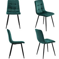 ESSZIMMERSTUHL gepolstert 4er-Set 44 x 41 x 86 cm Samt Grün - Grün, Metall (44/86/46cm) - Meubliv