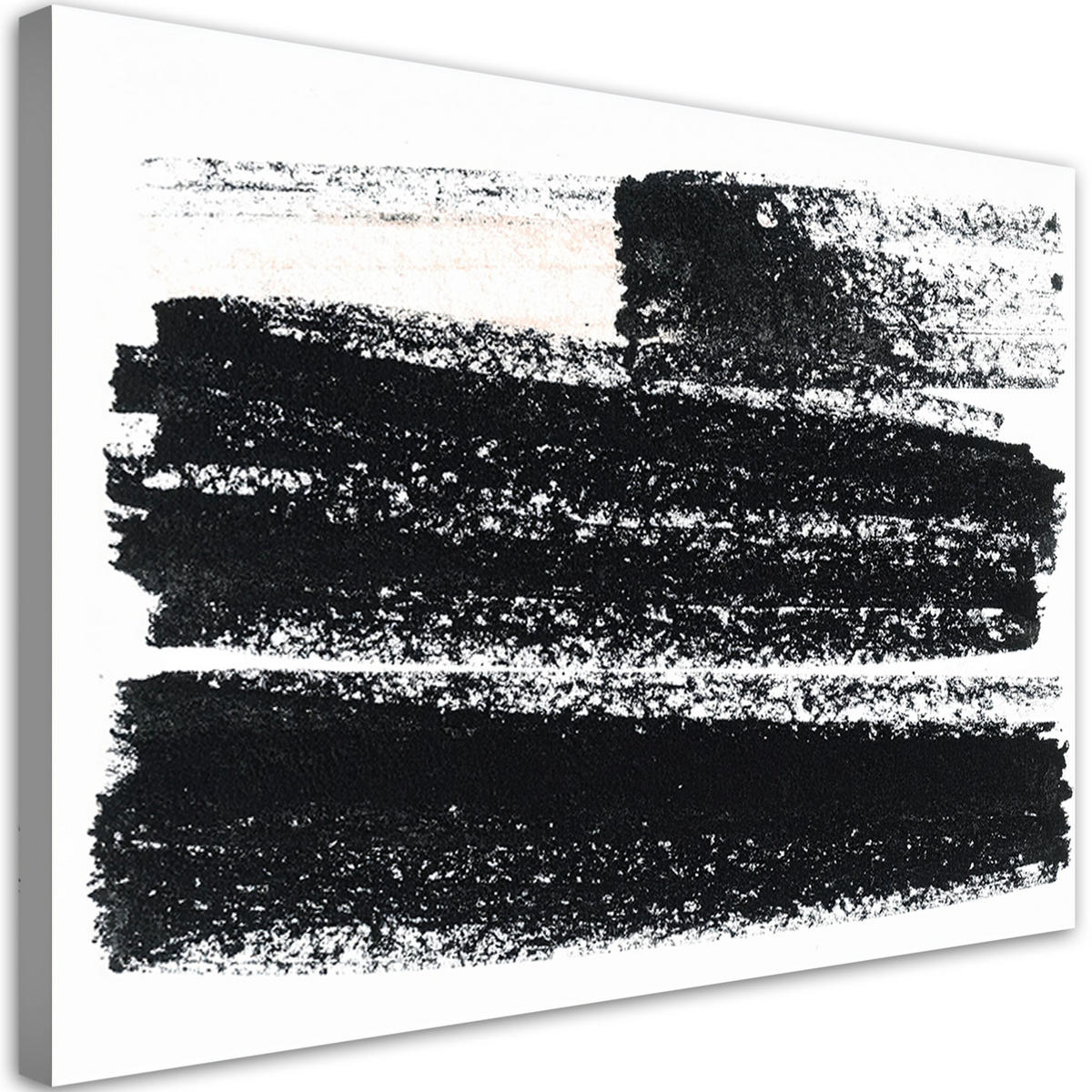 LEINWANDBILD Moderne Abstraktion 60x40cm - Schwarz, Textil (60/40cm) - Feeby