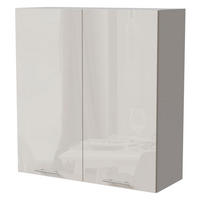 HÄNGESCHRANK Brerra W4/90 Weiß / RAL 9001 creme Hochglanz 90 / 32,5 / 96cm - Creme/Weiß, Holz/Holzwerkstoff (90/96/32.5cm) - Feldmann-Wohnen