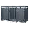 MÜLLTONNENBOX 3er Anthrazit - Anthrazit, Metall (80/116.3/200cm) - ML-DESIGN