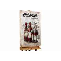 HOLZBILD Rot 60/90 cm - Beige/Rot, Holz/Metall (2.98/90cm) - KUNSTLOFT