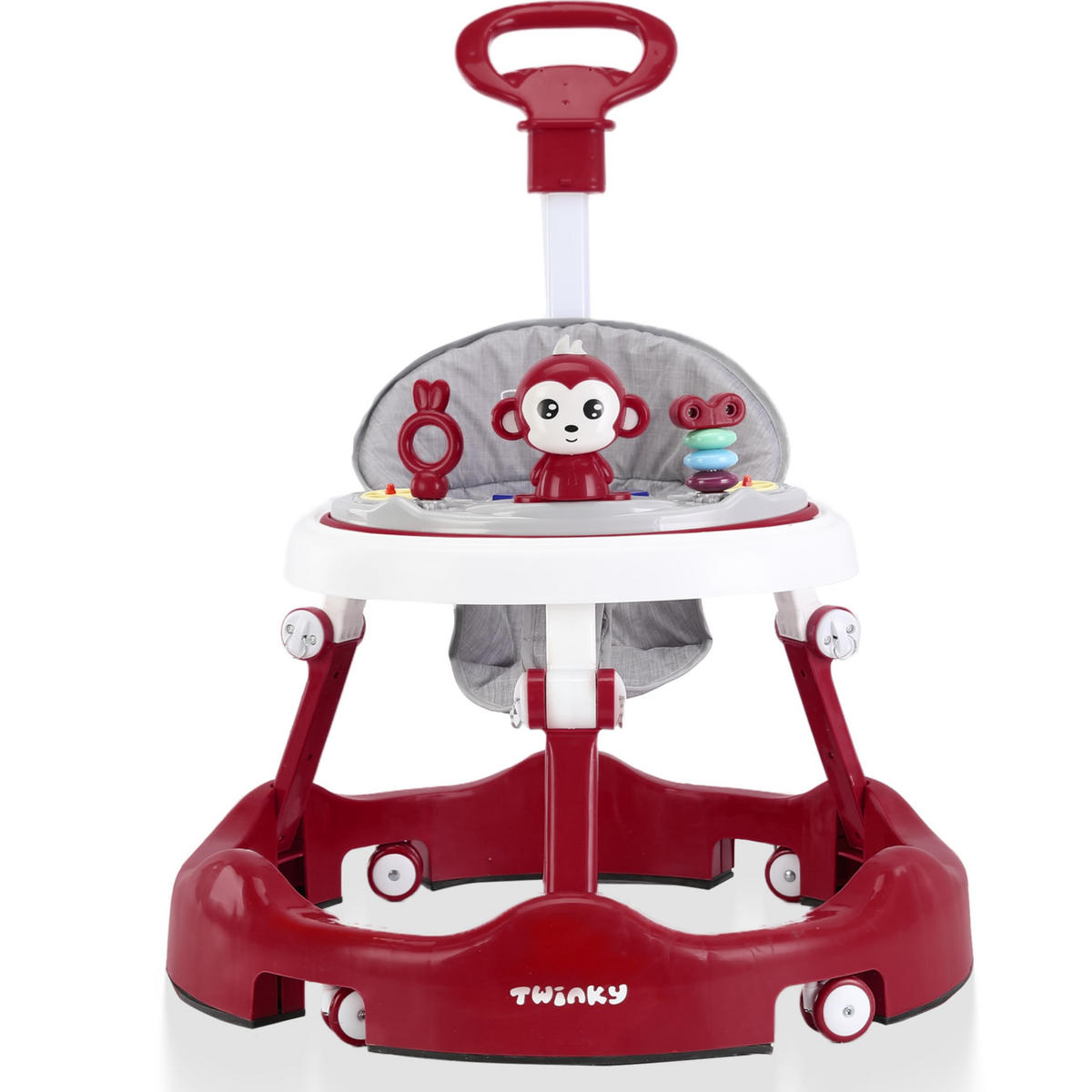 LAUFLERNWAGEN mit Spielset & Bodenmatte Rot - Rot, Kunststoff (70/70cm) - Twinky