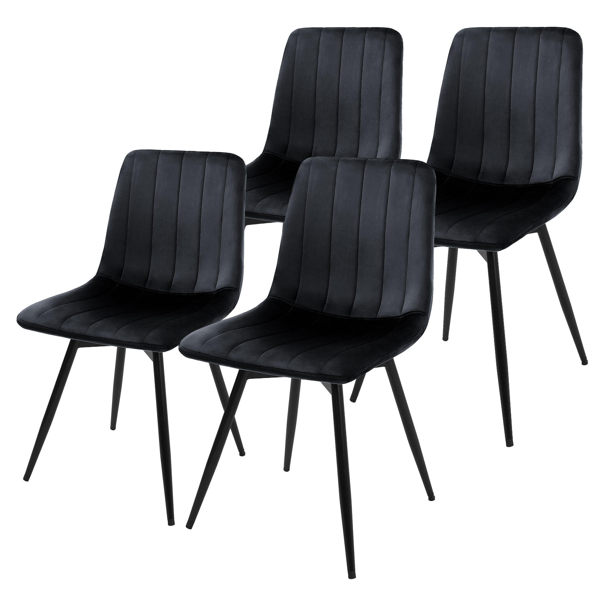 Ml-Design Esszimmerstühle Schwarz 43x81x52 cm