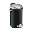 MÜLLEIMER Retro Mit Markanten Griffen und Kugelkappe 20 Liter 48,5 x 29,2 cm Kunststoff Inneneimer Schwarz - Schwarz, Metall (33.8/48.5/37.9cm) - PROREGAL