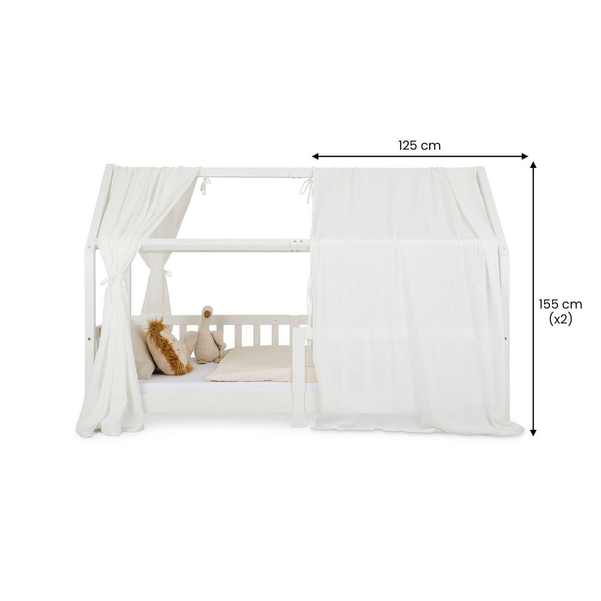 HAUSBETT-HIMMEL NENA weiß - Weiß, Textil - IDIMEX