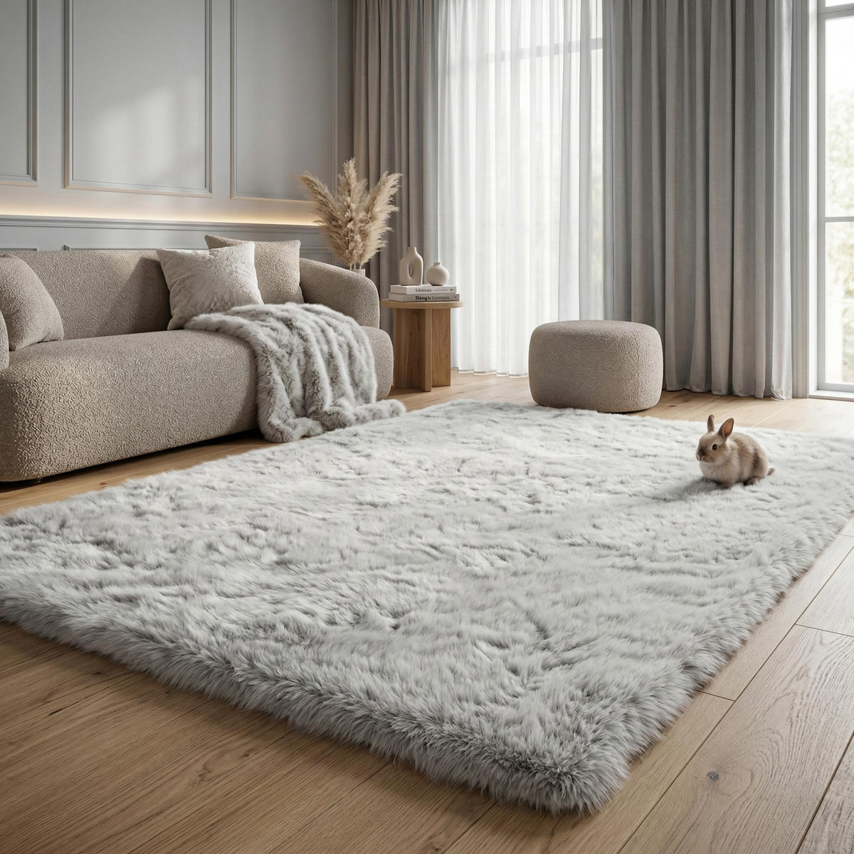 FELLTEPPICH HEAVEN SUPER SOFT 200/290 cm Hellgrau - Hellgrau, Textil (200/290cm) - Consilio Concept