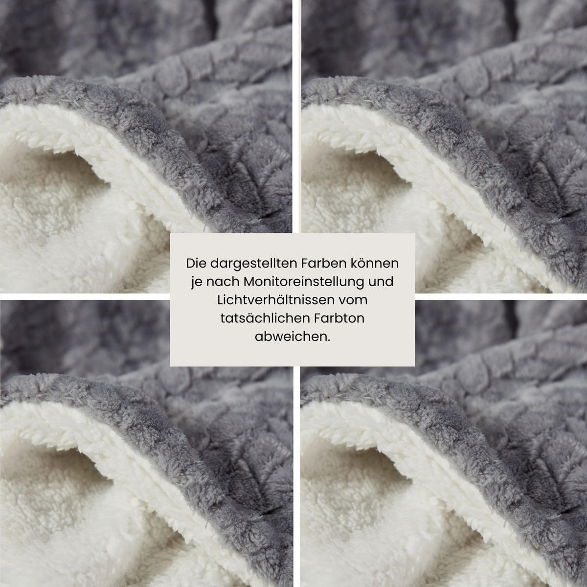 SHERPA-DECKE Elsa - Fleece mit Sherpa-Rückseite - 150x200 cm - Dunkelgrau - Dunkelgrau, Textil (150/200cm) - SCHIESSER