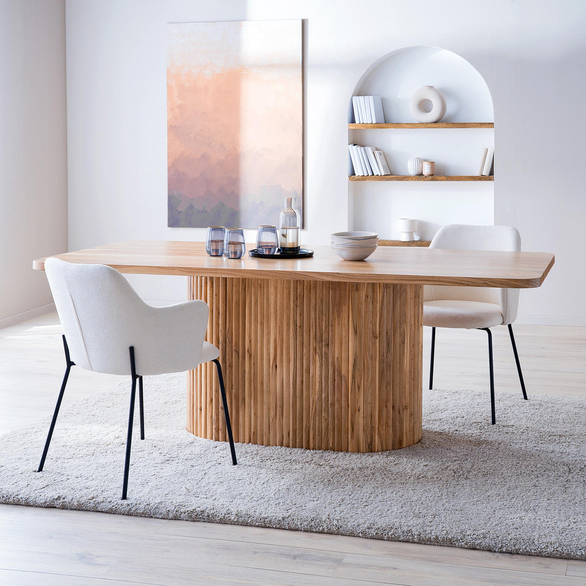 MASSIVER ESSTISCH - Akazie massiv - Braun, Akazienholz/Holz (100/200/76cm) - home24