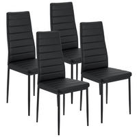 ESSZIMMERSTUHL Loja 4er-Set schwarz - Schwarz, Metall (41/96/49cm) - Juskys