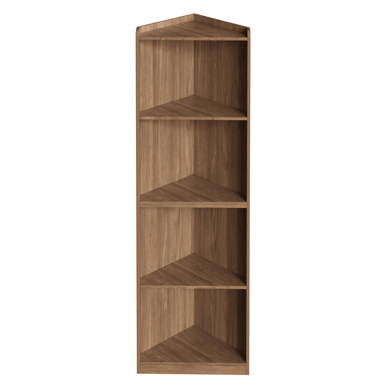 ROHOVÝ regál z MDF 55x32x180 cm hnědý v dekoru ořechu s ochranou proti převrácení, úspora místa - barva vlašského ořechu, kompozitní dřevo (55/180/32cm) - Modfu