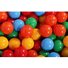 BÄLLE für Bällebad, Spielbälle, Plastikbälle für Kinder Set 50 pcs.: Gelb/Rot/Orange/Grün/Blau - Hellrot, Textil (7/7/7cm) - MeowBaby