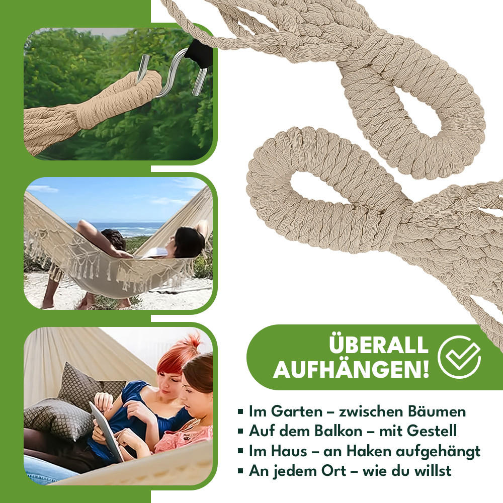 Thumbnail - Krumad Hängematte, Beige, Textil, 150x40x270 cm, Gartenmöbel, Hängematten