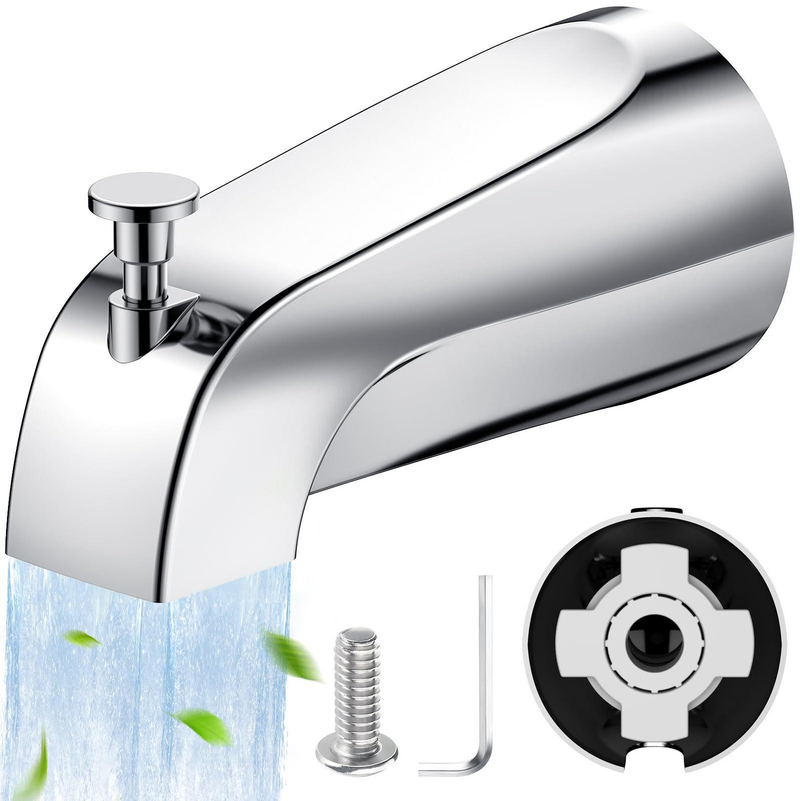 BADEWANNENARMATUR – galvanisierte Oberfläche - Silberfarben, Metall (15/7/8cm)