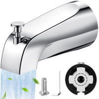 BADEWANNENARMATUR – galvanisierte Oberfläche - Silberfarben, Metall (15/7/8cm)