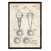 POSTER Eistüte Patent A3 Rahmenlos - Klar, Papier (29.7/5/42cm) - Nacnic
