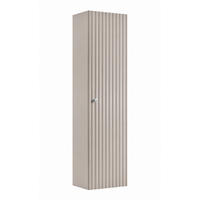 BADEZIMMER-HOCHSCHRANK: Kaschmir / Griffe Silber, 35 x 27 x 136 cm - Kaschmir/Silberfarben, Holzwerkstoff (35/136/27cm) - 3XE LIVING