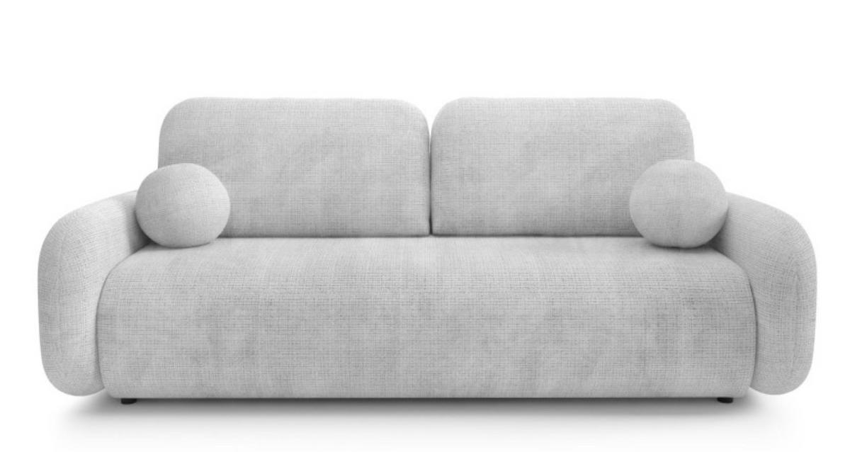 SOFA Cremona 81 LEON Mit Schlaffunktion - Hellgrau/Grau, Textil (220/90/92cm) - Sepro Meble