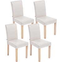 ESSZIMMERSTUHL Ines, 4er Set Kunstleder, Gestell Holz Natura Creme - Naturfarben, Holz/Textil (41/91/47cm) - TPFLiving