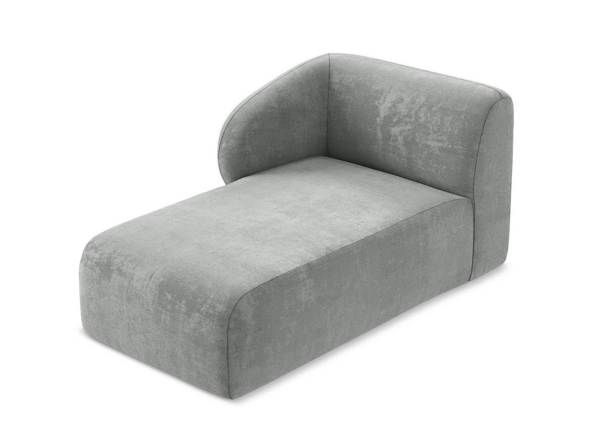 SOFAELEMENT Links Chenille Stoff Grau - Schwarz/Grau, Holzwerkstoff/Kunststoff (91/75/166cm) - Makamii