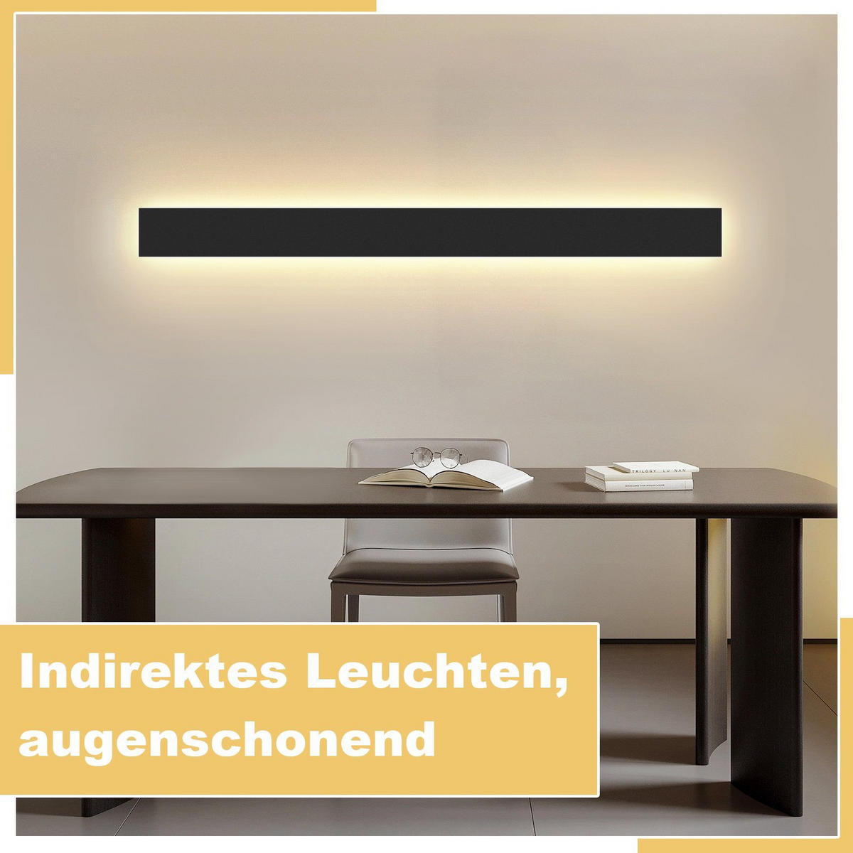 LED WANDLEUCHTE Christine - Schwarz, Metall (100/8/4cm) - Nettlife