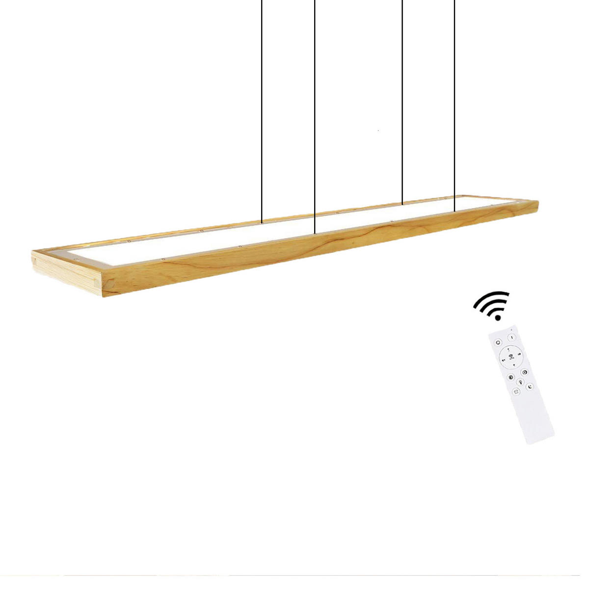 LED HÄNGELEUCHTE Zenobia 100/3/17 cm - Braun, Holz (100/3/17cm) - Nettlife
