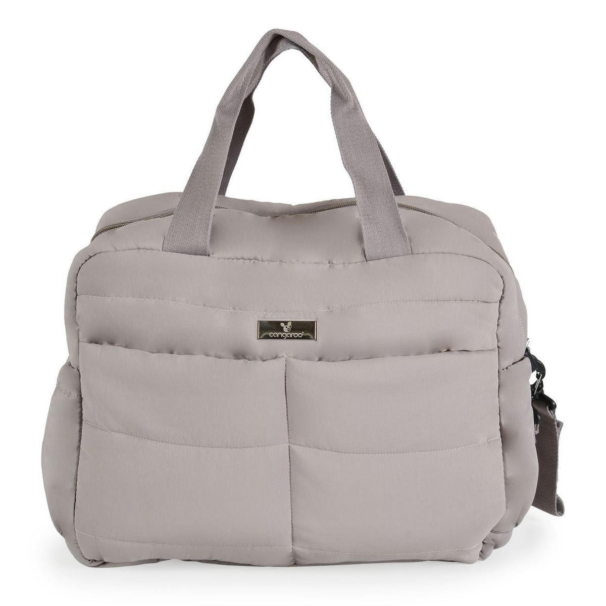 WICKELTASCHE Solana grau Wickelunterlage, Seitentaschen, Isoliertasche, Kinderwagenclips - Grau, Textil (17/35/45cm) - Cangaroo