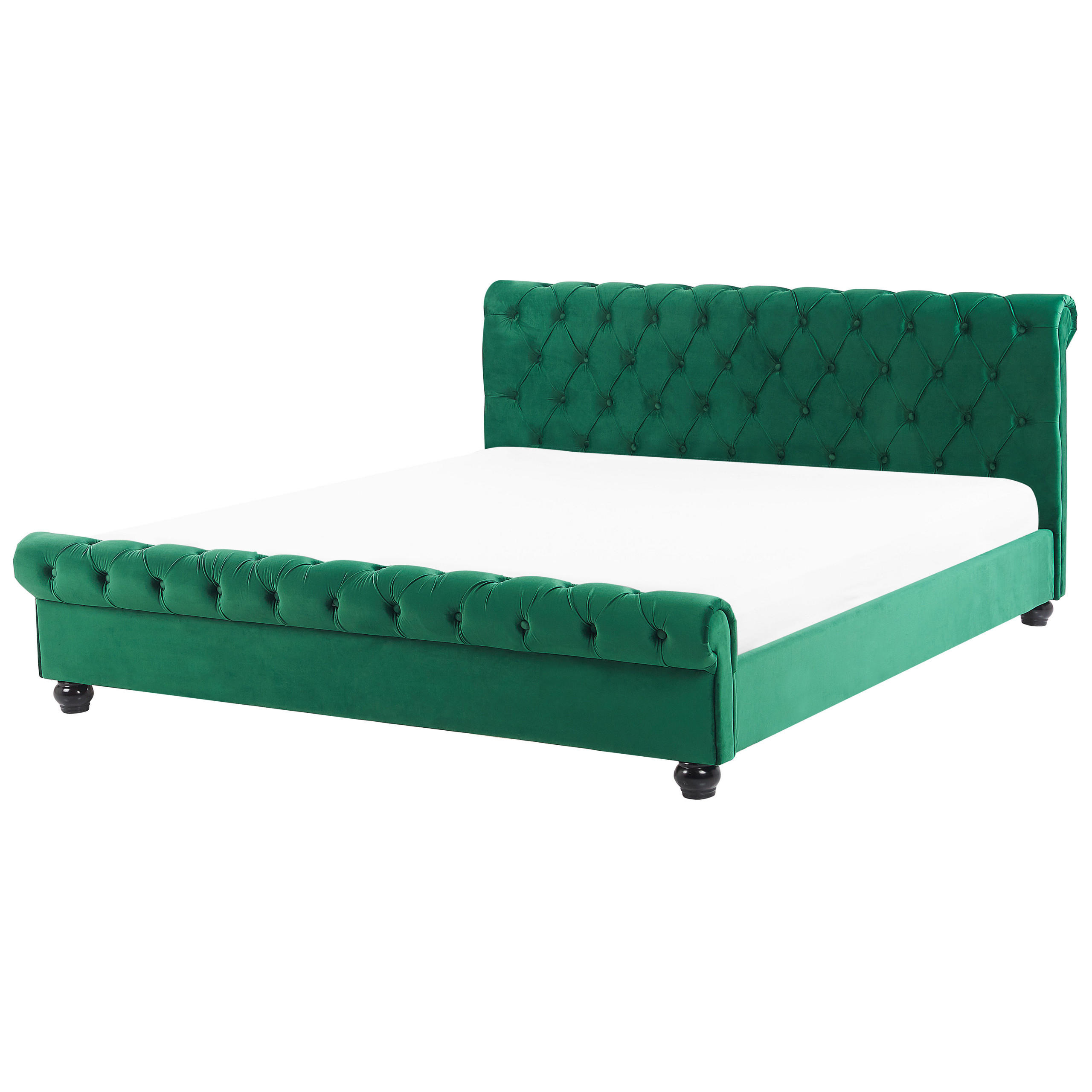 Beliani VODNÍ POSTEL 160/200 cm Smaragdově zelená Avallon