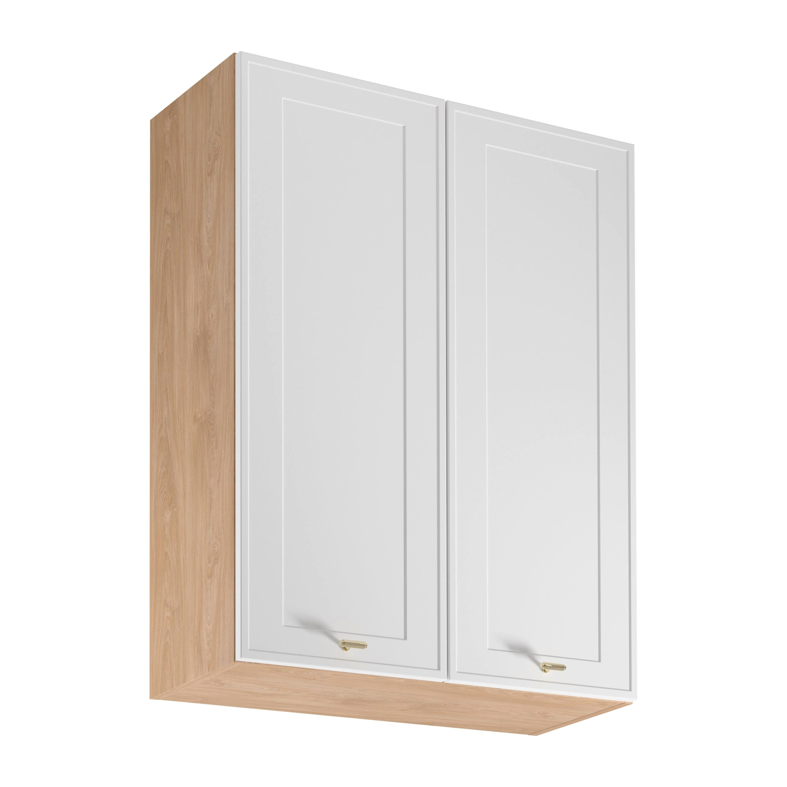 Royal24_Markt Hängeschrank Sonoma Eiche, Weiß 80x100x32 cm