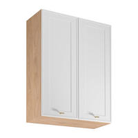 HÄNGESCHRANK G80 – Sorento Sonoma Eiche Weiß – Weiß / Sonoma Eiche - Weiß/Sonoma Eiche, Holzwerkstoff (80/100/32cm) - ROYAL24_MARKT