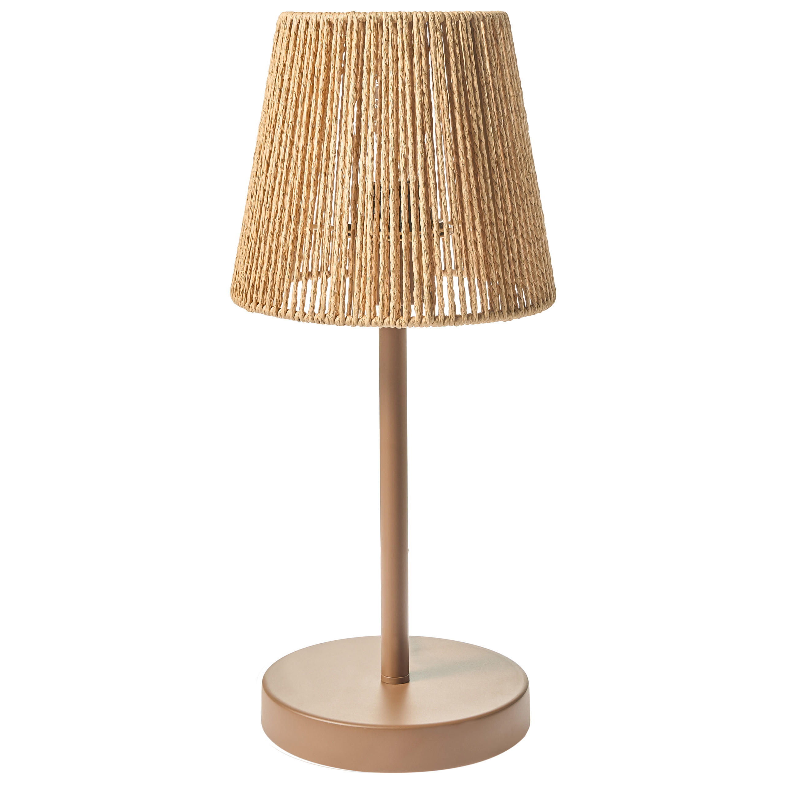 Beliani Tischlampe Braun 18x40x18 cm