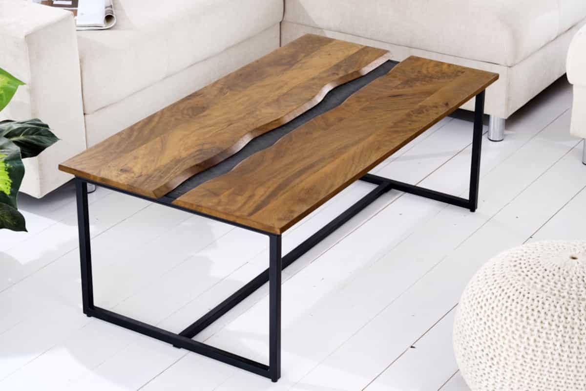COUCHTISCH AMAZONAS Mango rechteckig Natur 110cm - Braun, Holz/Metall (60/110/40cm) - riess-ambiente