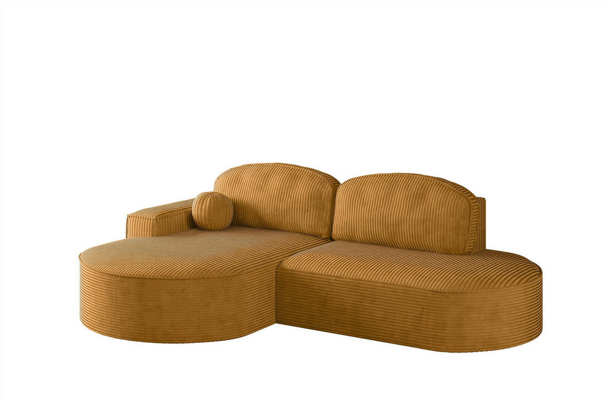 ECKSOFA Girona Mit Schlaffunktion - Gelb, Holzwerkstoff/Textil (278/179cm) - Fun Möbel