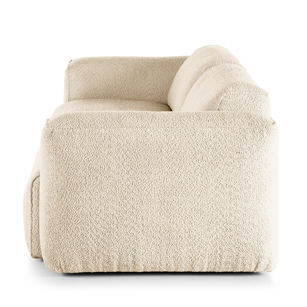 3-SITZER SOFA - Beige/Schwarz, Kunststoff/Textil (251/71/102cm) - home24