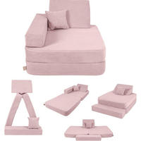 KINDERSESSEL Cordsamt Puderrosa - Hellrosa, Textil (80/24/80cm) - AngeLove