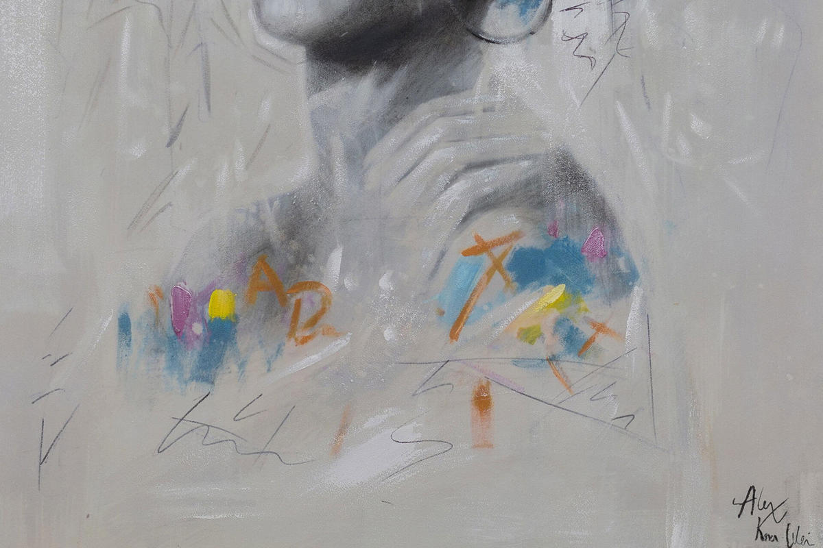 ACRYLBILD HANDGEMALT 75/100 cm - Multicolor, Holz/Textil (1.4/100cm) - KUNSTLOFT