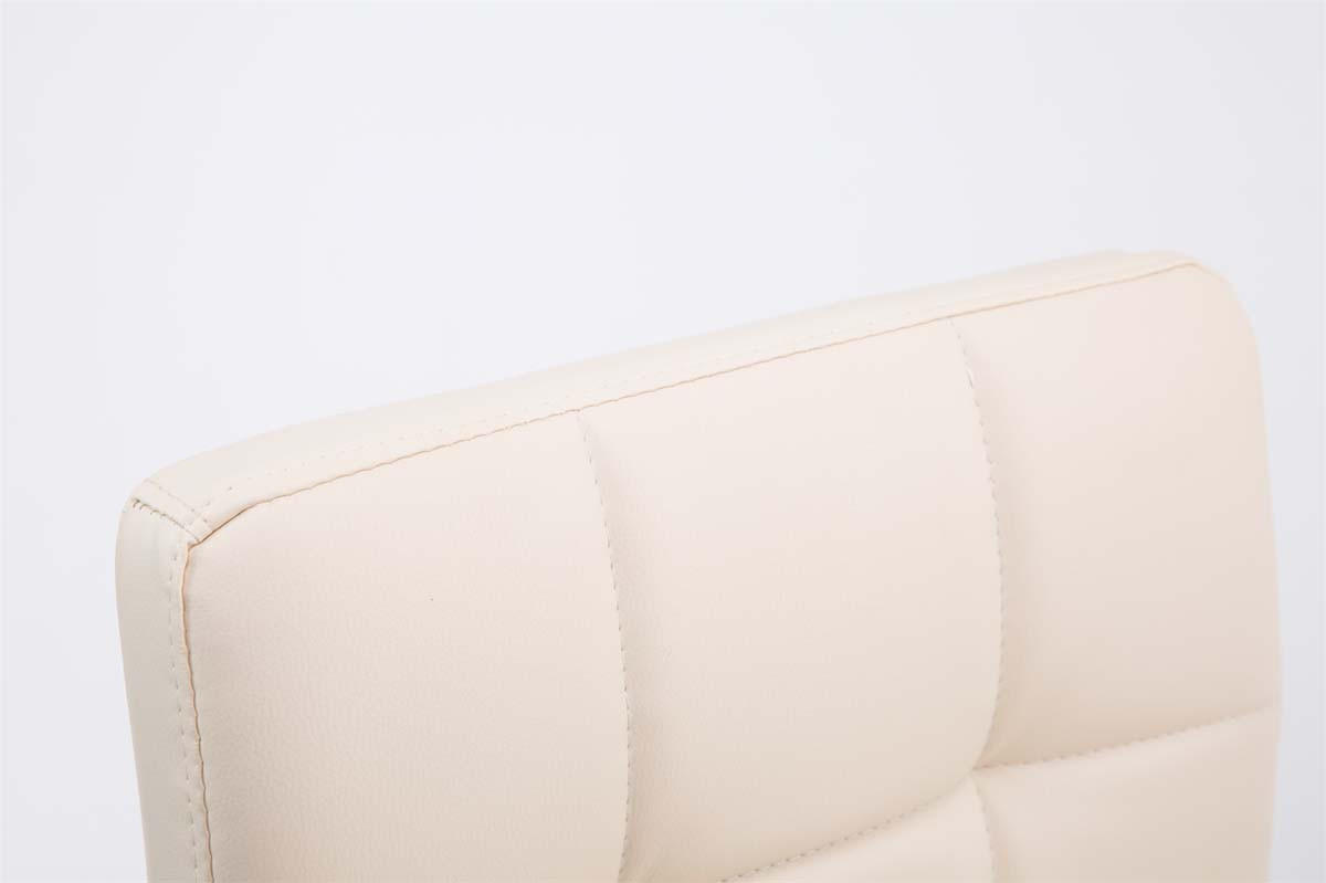 BARHOCKER 2er Set Bangko Kunstleder Creme - Creme, Leder/Metall (44/74/49cm) - DELUKE