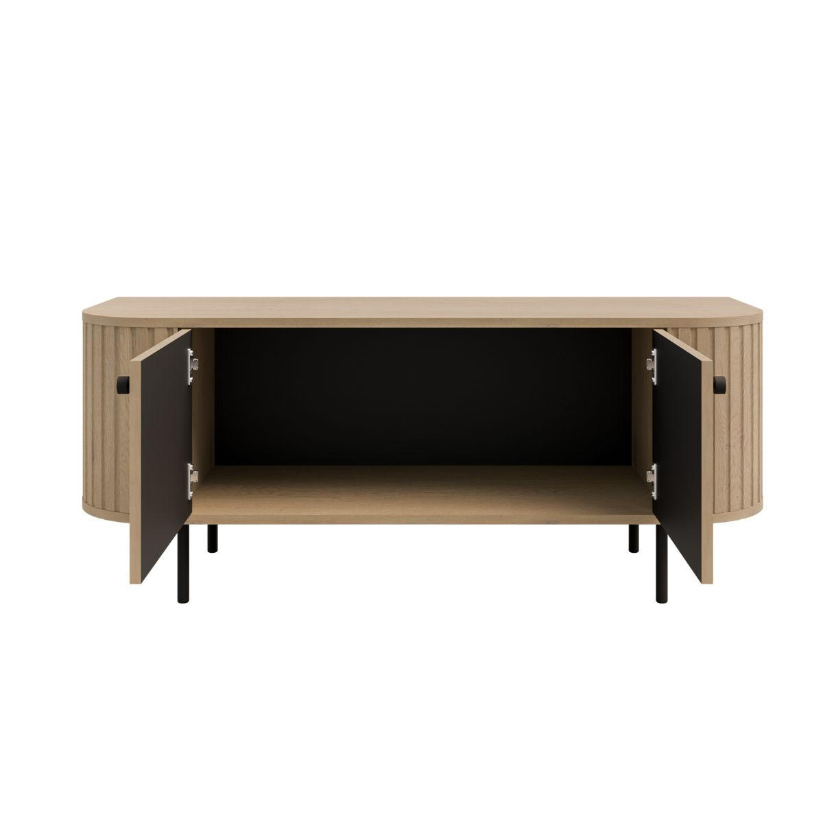 LOWBOARD Japandi klein eiche cremona OVI - Braun, Holzwerkstoff (123/50/42cm) - Compleo24