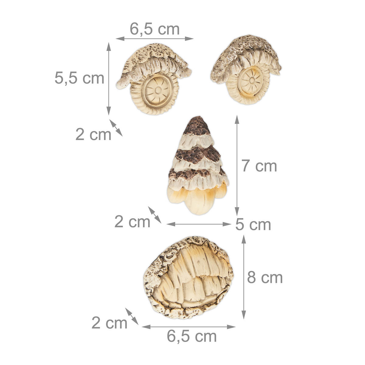 BAUMGESICHT - Multicolor, Kunststoff (6.5/8/2cm) - Relaxdays
