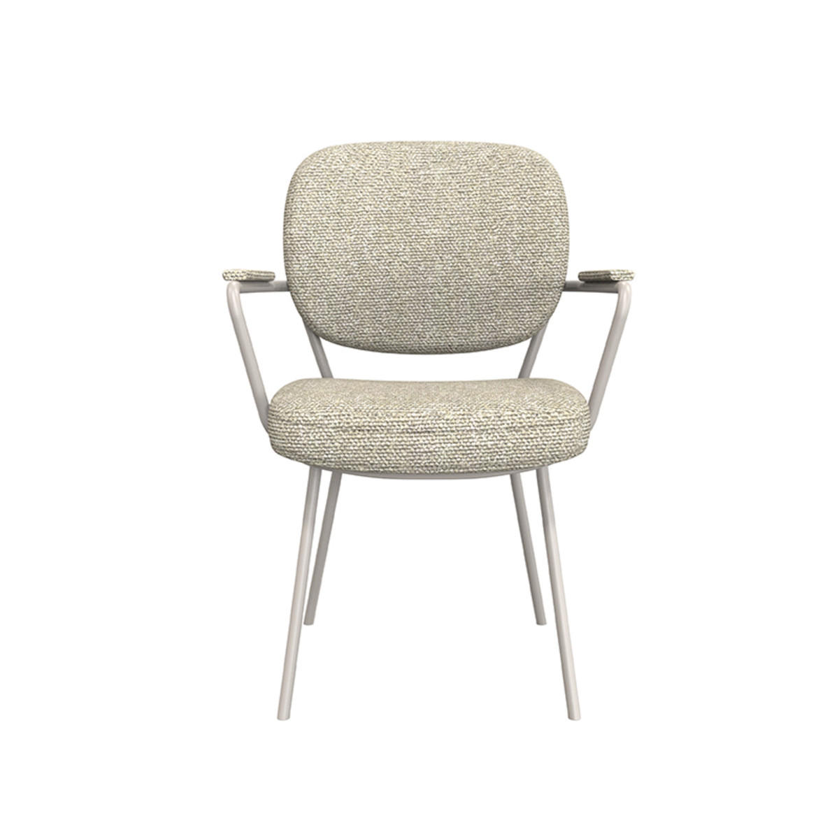 ESSZIMMERSTUHL Lausanne Beige 64/61/89 cm 2er-Set - Creme, Textil (61/89/64cm) - LABEL51