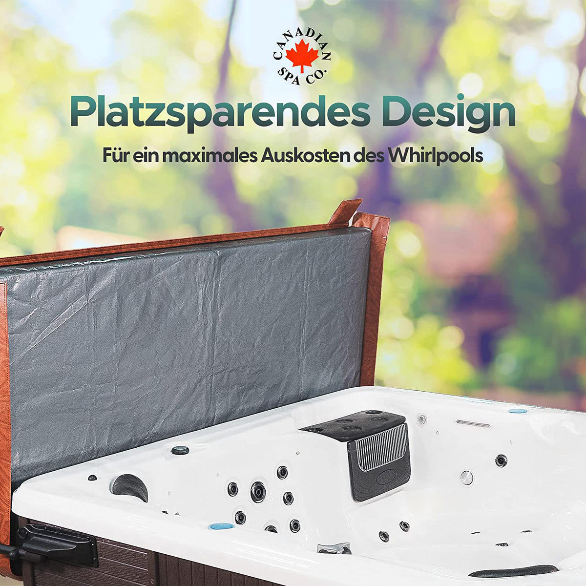 WHIRLPOOL ABDECKHILFE Abdeckhilfe randbefest, - Braun, Metall (240/60/30cm) - Canadian Spa Company