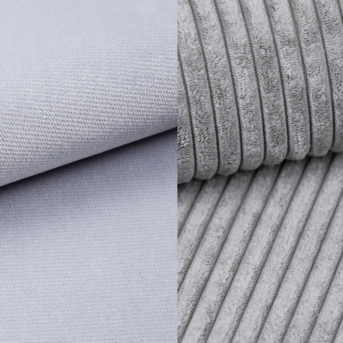 BOXBETT TEEN 1 90/200 in Velours/Cord Hellgrau H3 - Hellgrau, Holz/Holzwerkstoff (90/200cm) - Deine Möbel 24