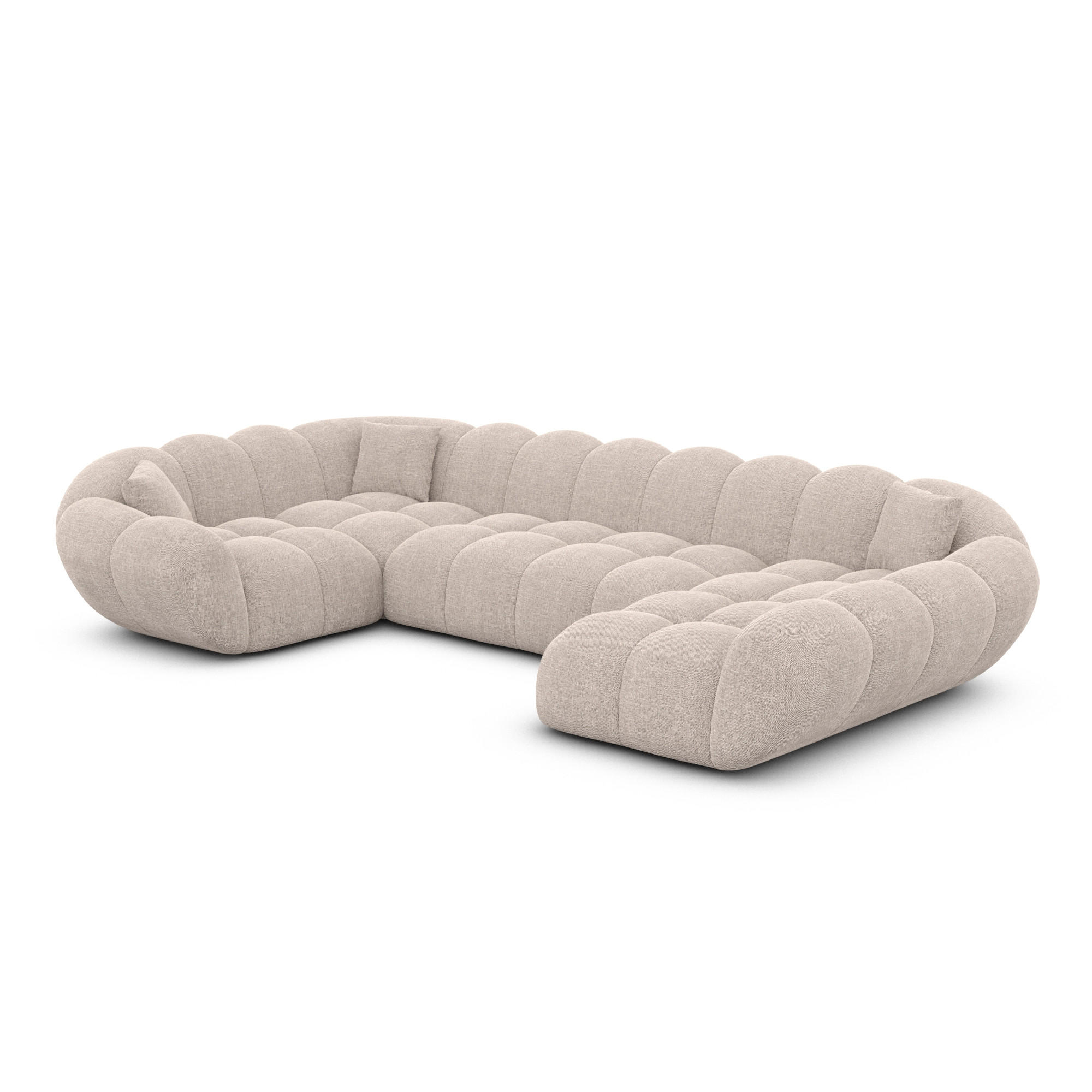 Varoyal Wohnlandschaft Beige 193x70x323 cm