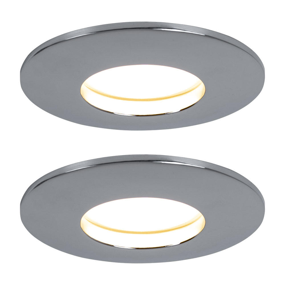 LED EINBAULEUCHTE Chrom Silber - Silberfarben, Metall (8.3/8.3/3.5cm)