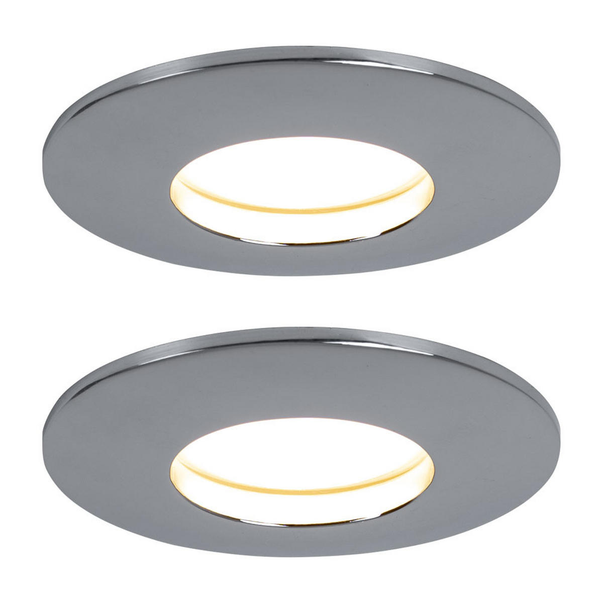 LED EINBAULEUCHTE Chrom Silber - Silberfarben, Metall (8.3/8.3/3.5cm)