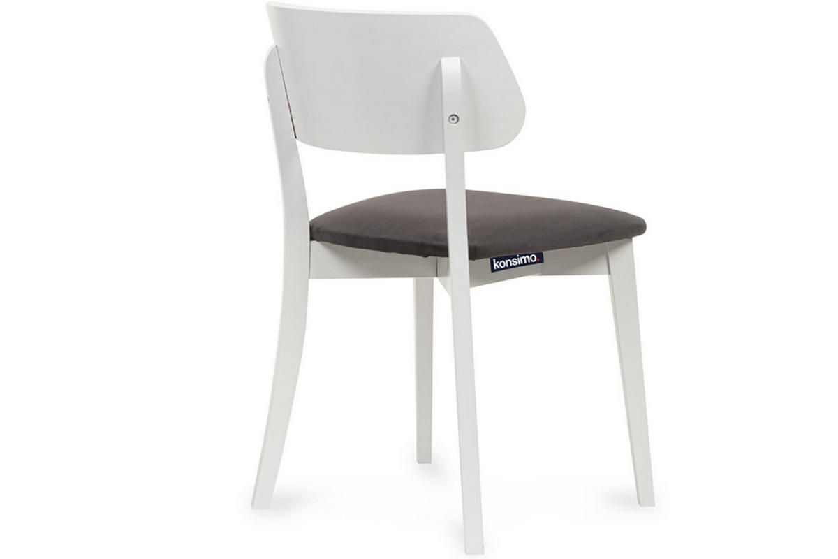 ESSZIMMERSTÜHLE VINIS (2er-Set), graphit / weiß - Graphitfarben/Weiß, Holz/Buchenholz (47/81/45cm) - KONSIMO®