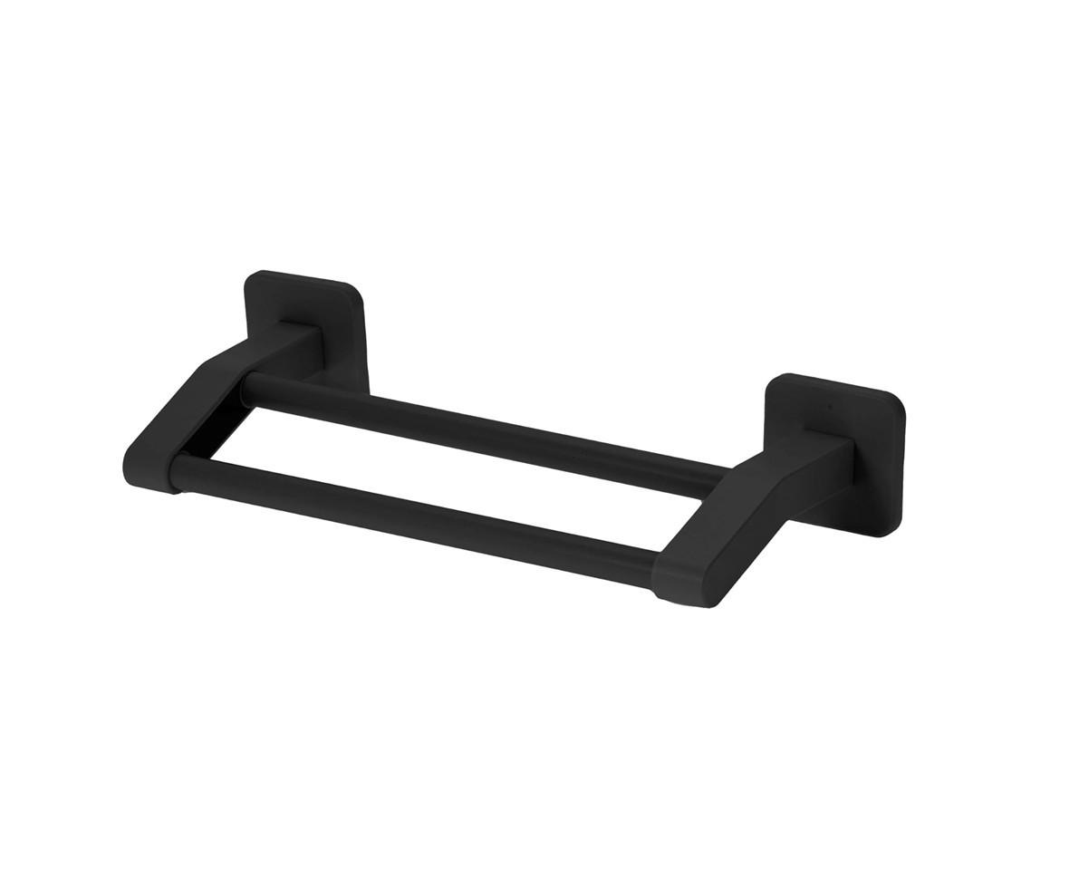 HANDTUCHSTANGE , Doppelhandtuchstange 30 cm - Schwarz, Kunststoff (12/8.5/31cm) - BELZ